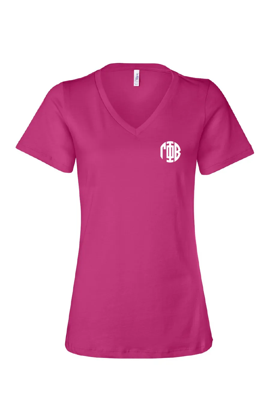 Berry Monogram V-neck
