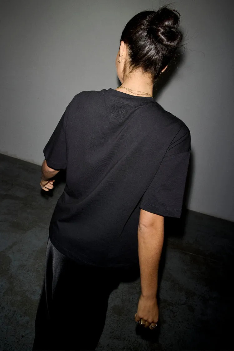 Black Beaded Logo T-shirt
