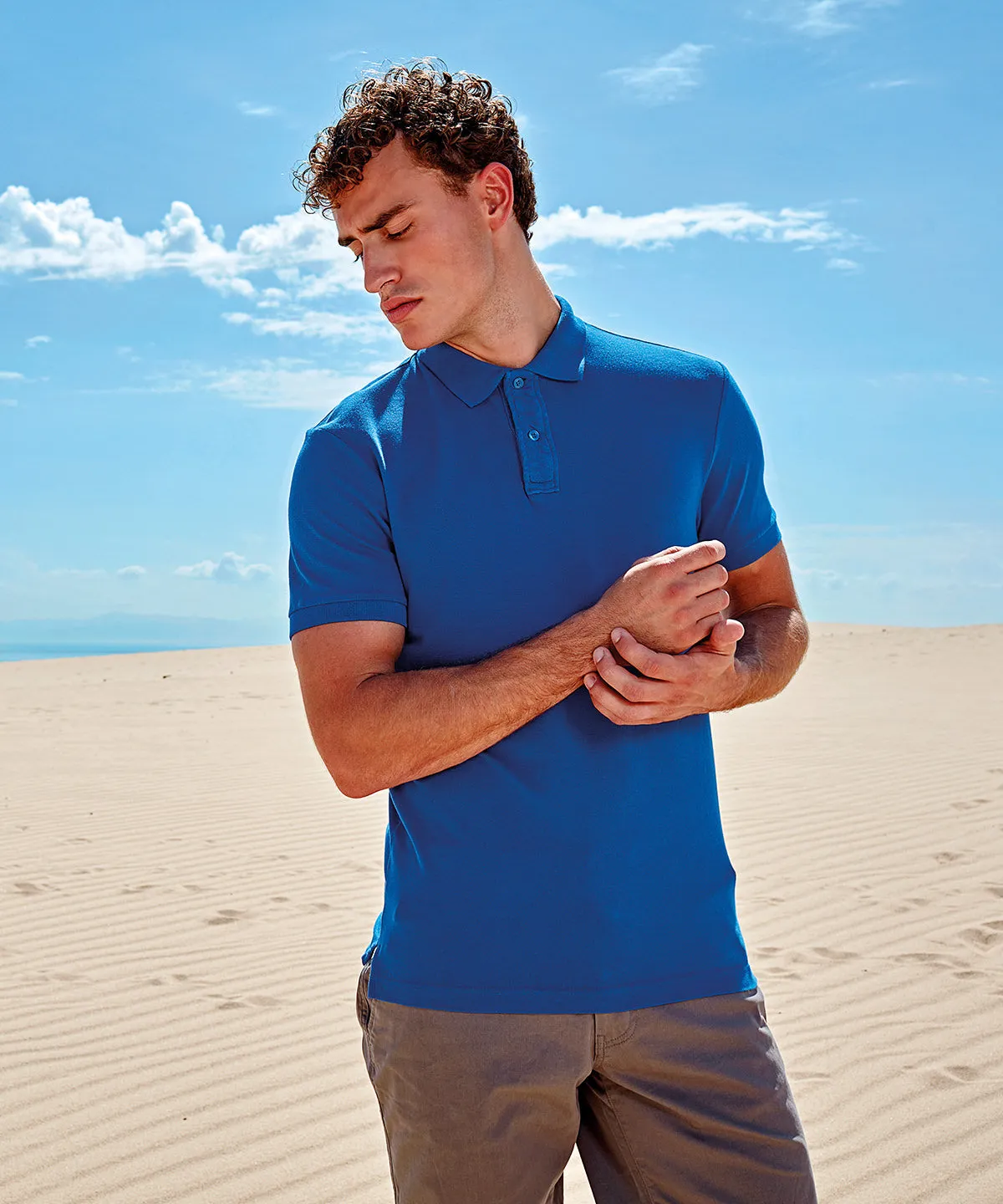 Cherry Red - Men's "infinity stretch" polo