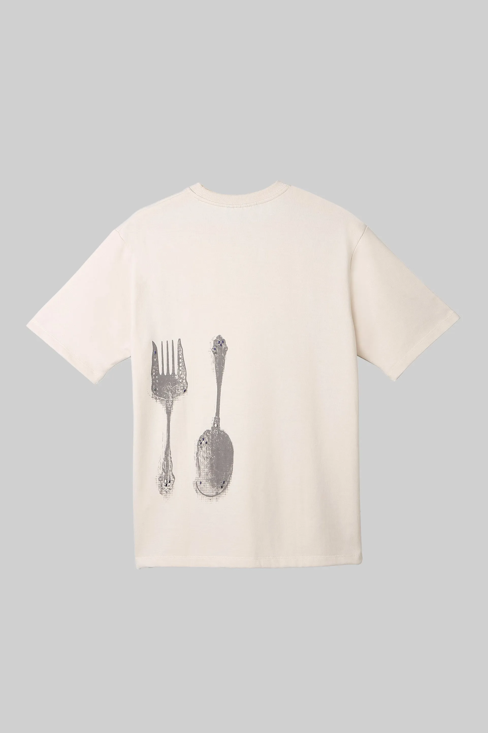 CUTLERY BEADED T-SHIRT