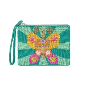 Girls Beaded Butterfly Coin Purse