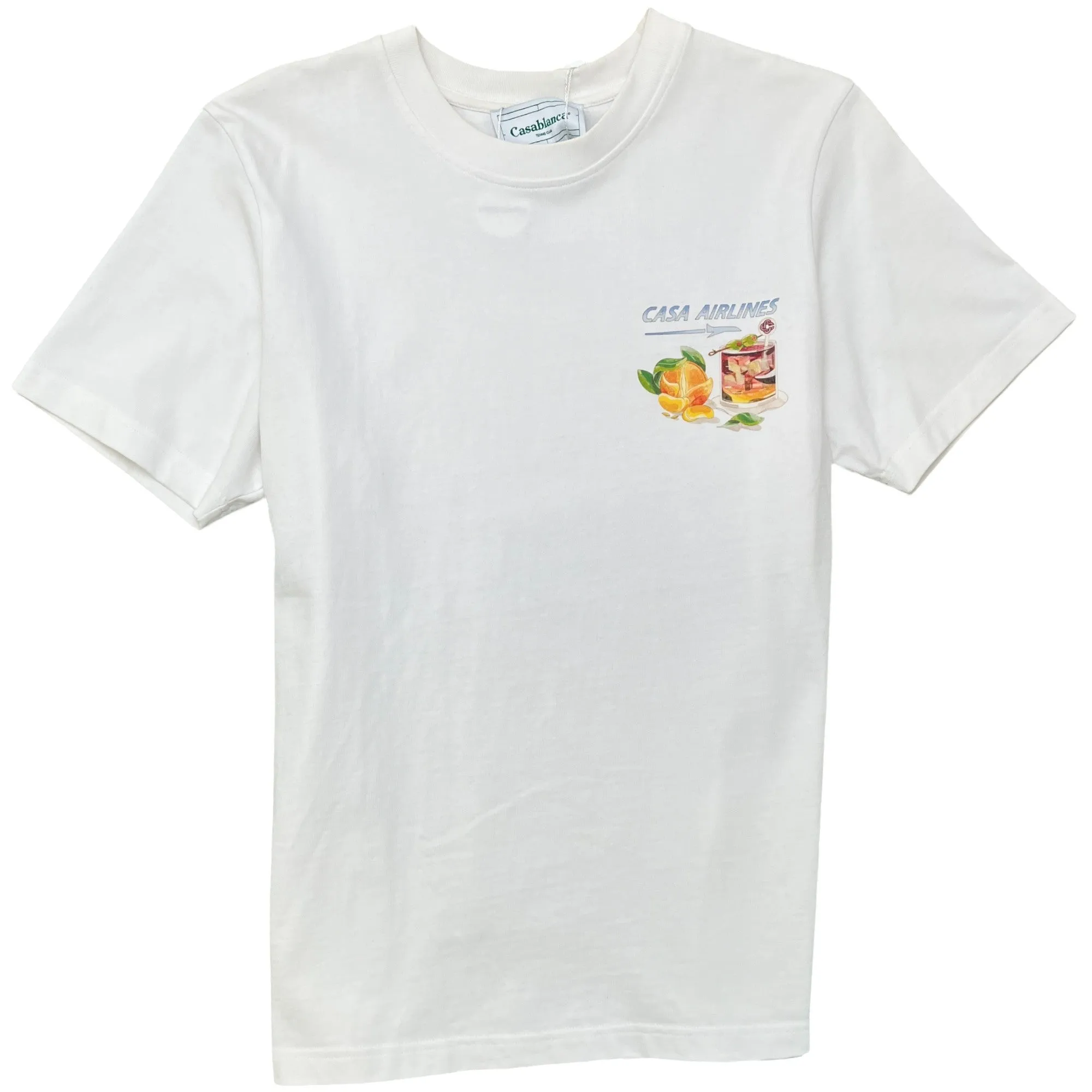 Men's Casa Airline Logo T-Shirt White Size M