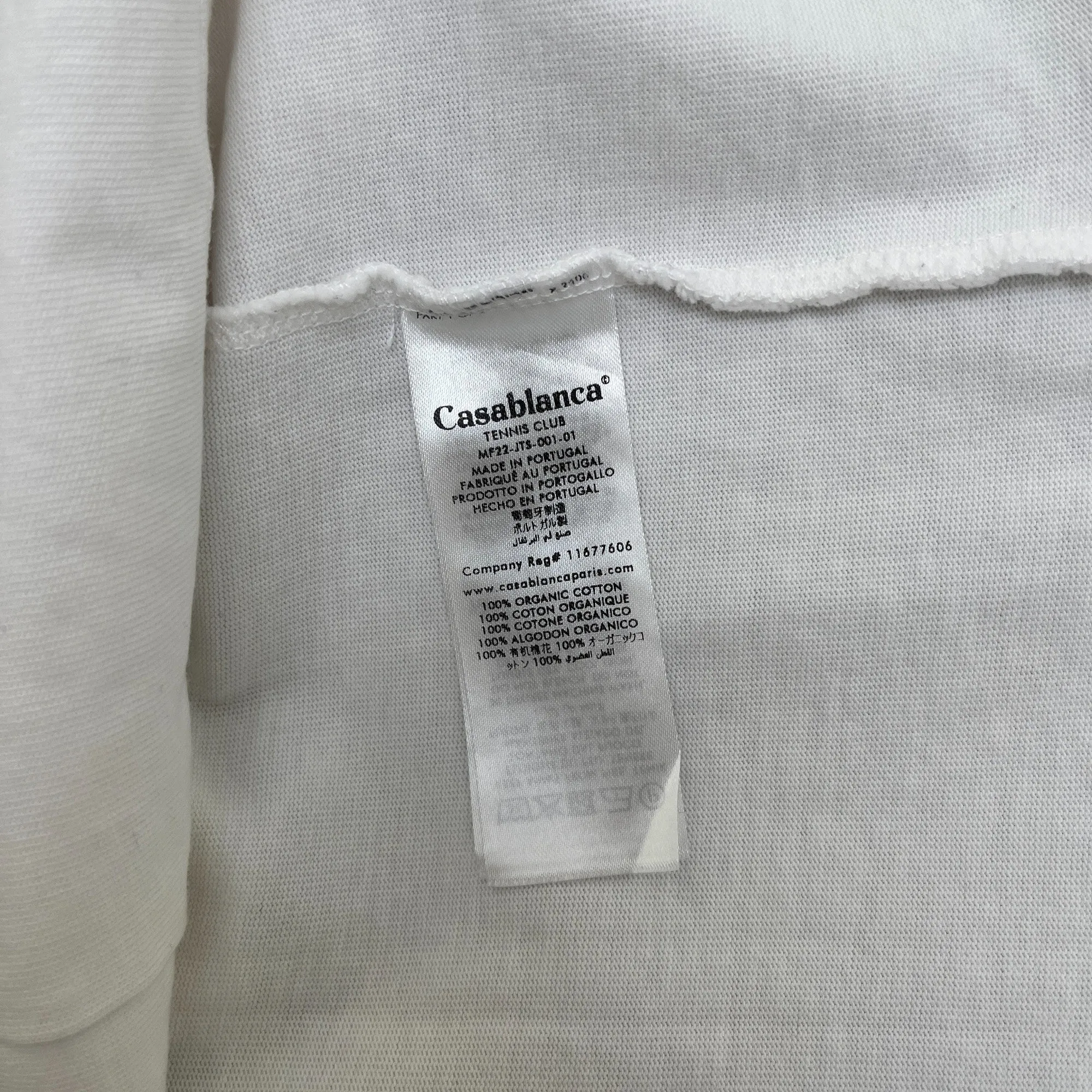 Men's Casa Airline Logo T-Shirt White Size M