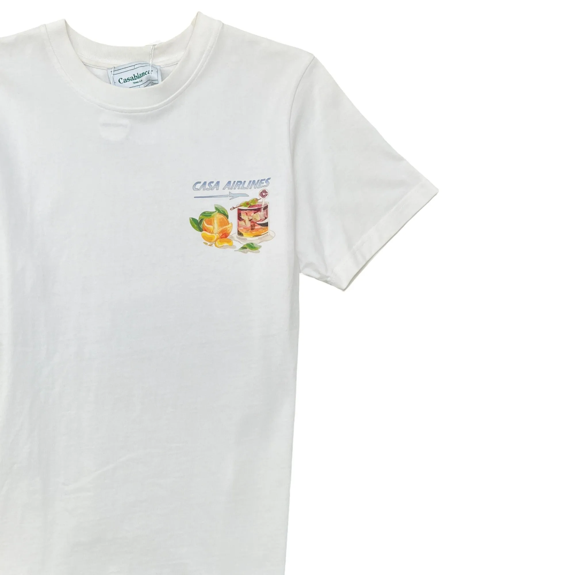 Men's Casa Airline Logo T-Shirt White Size M