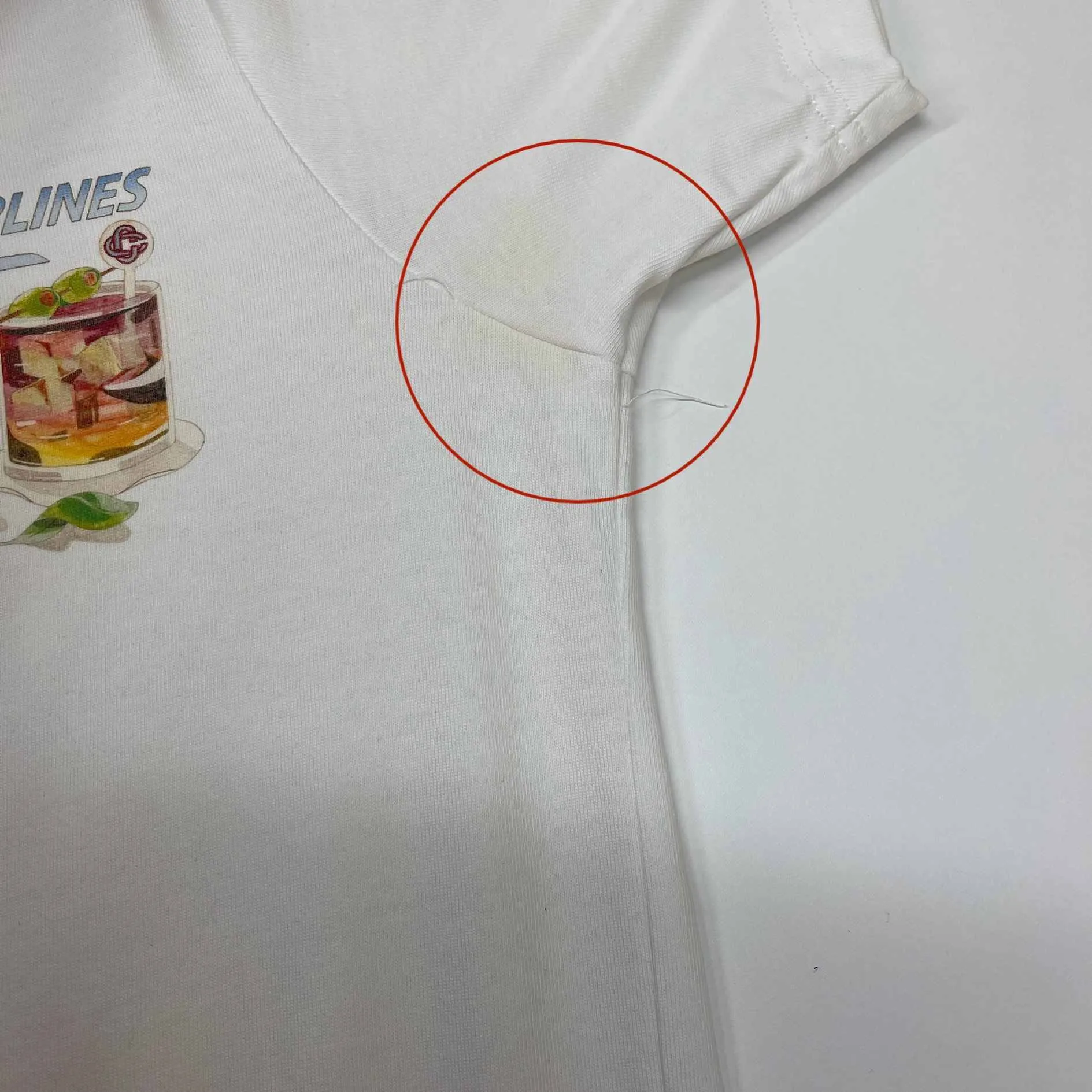 Men's Casa Airline Logo T-Shirt White Size M