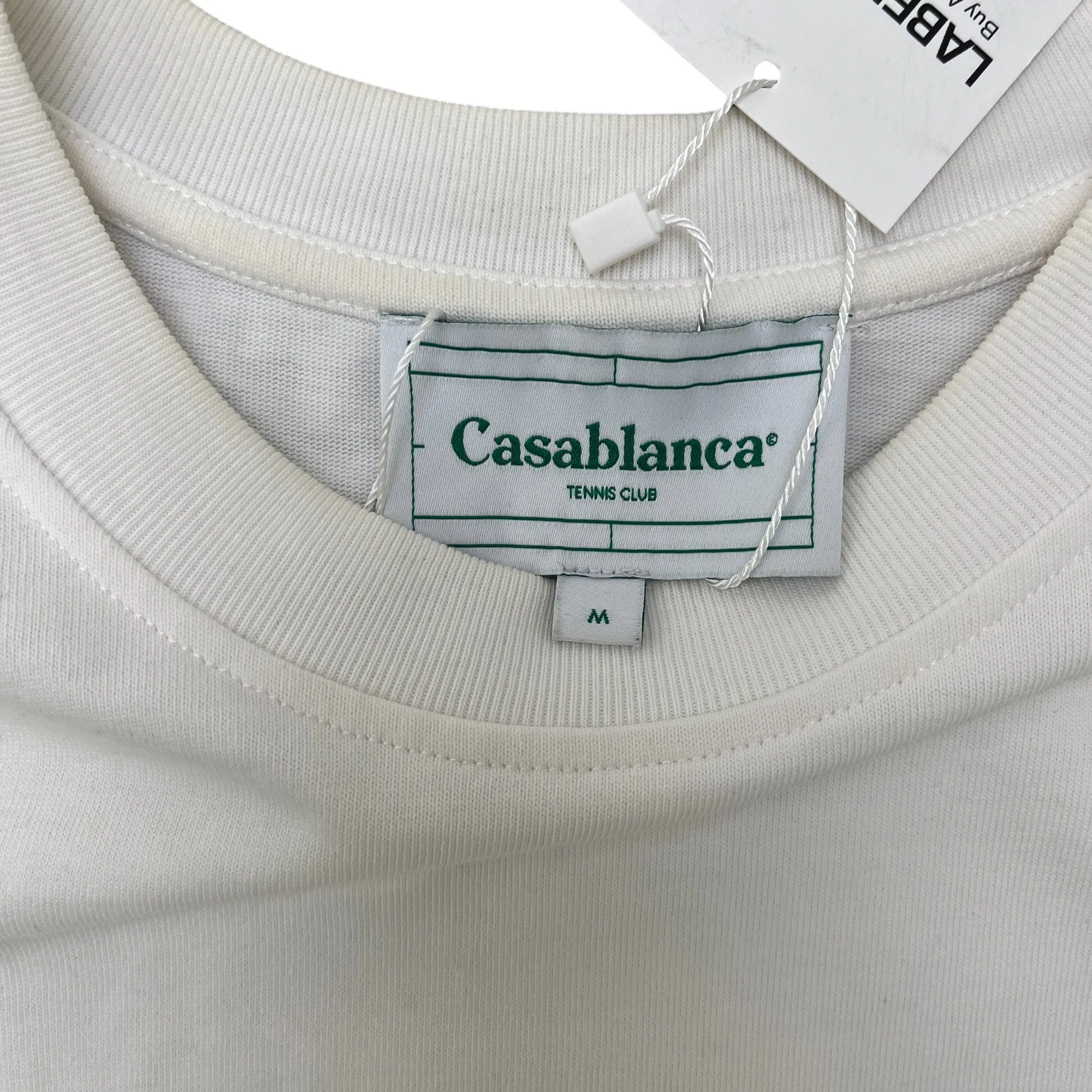 Men's Casa Airline Logo T-Shirt White Size M