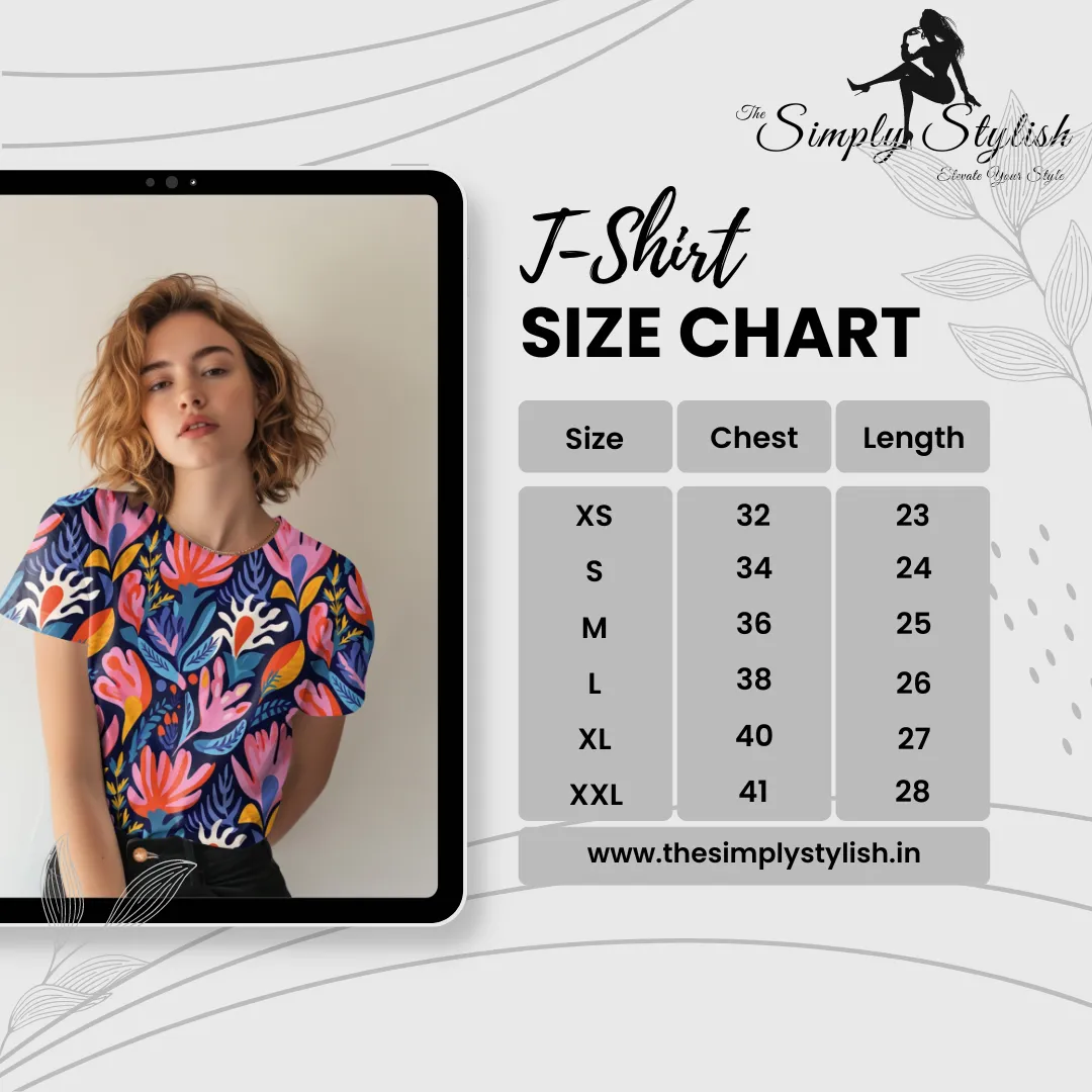 Neon Wave Print Women's All Over Printed T-Shirt