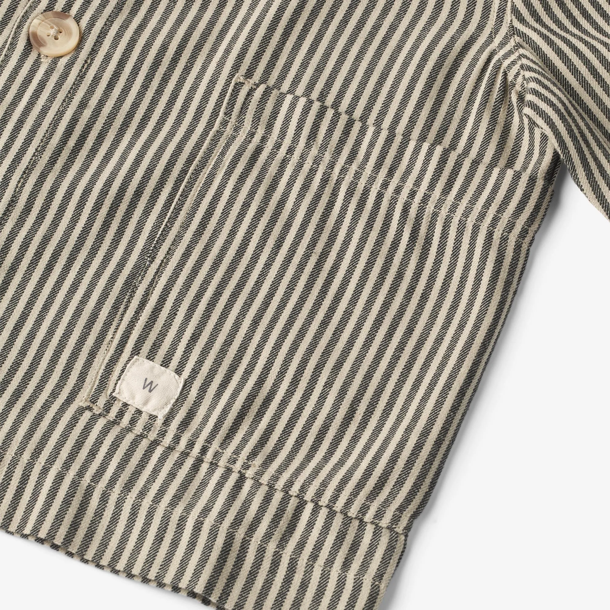 Overshirt Avi - black coal stripe