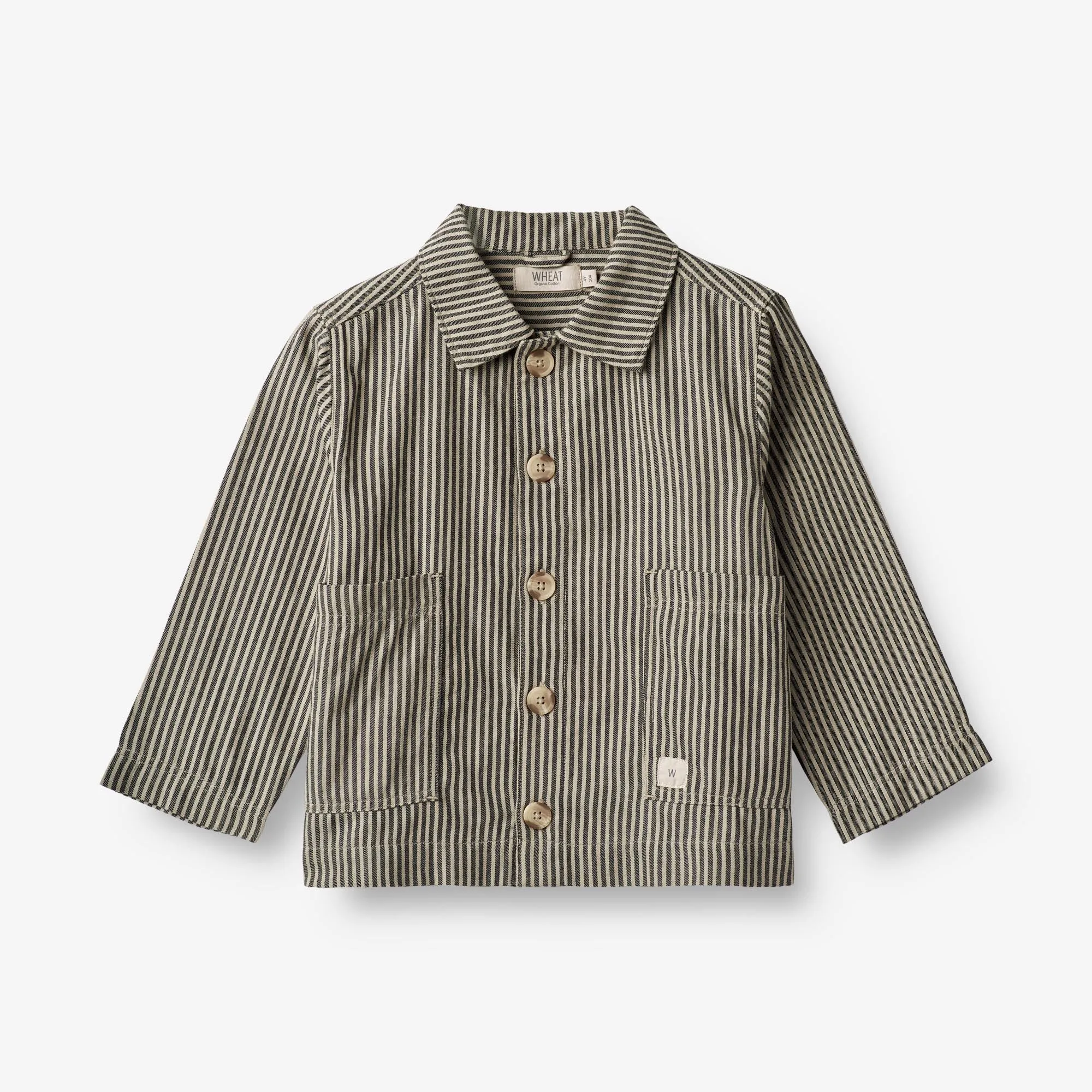 Overshirt Avi - black coal stripe