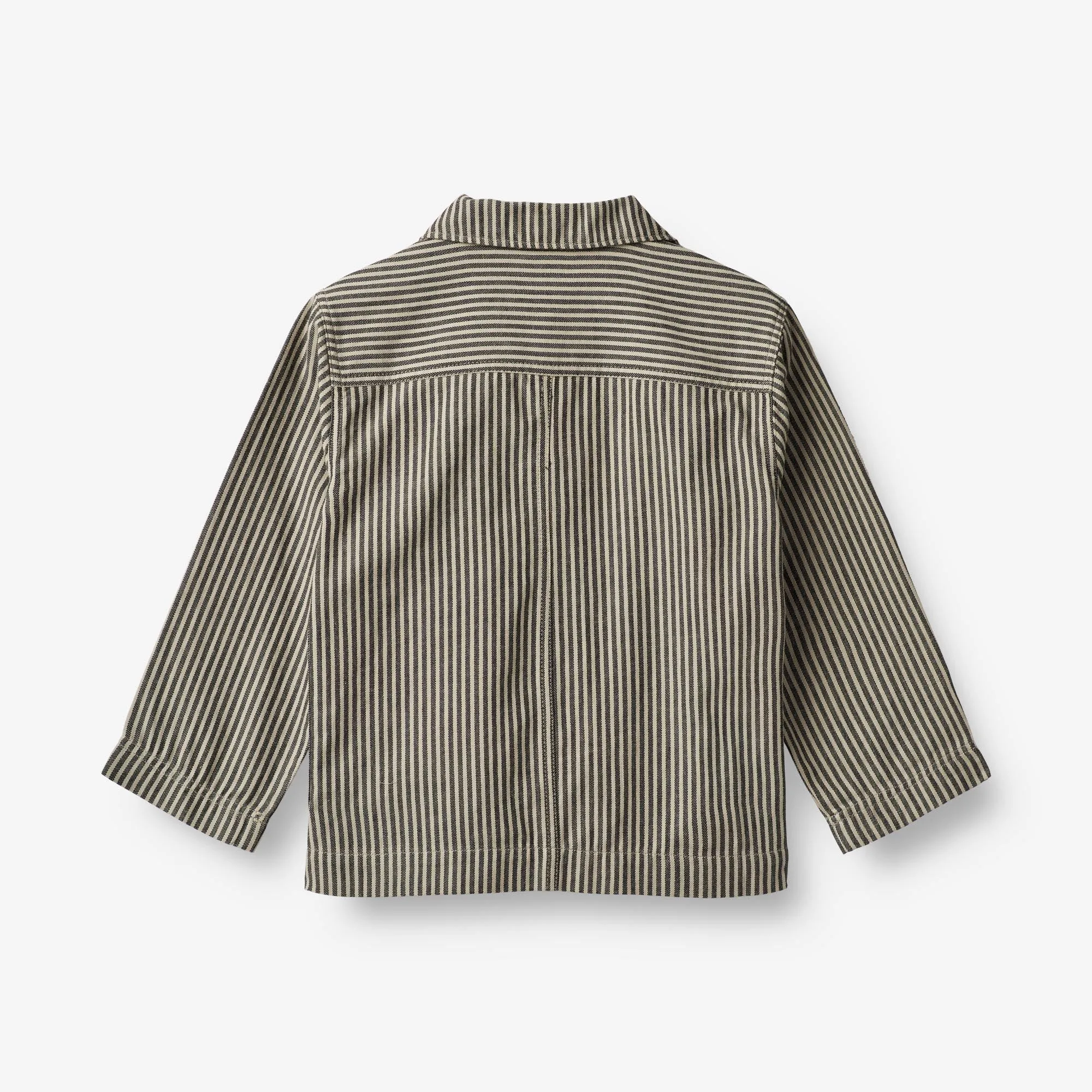 Overshirt Avi - black coal stripe