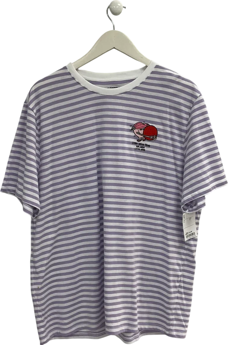 Purple Little Miss Hug Striped T-shirt UK XL