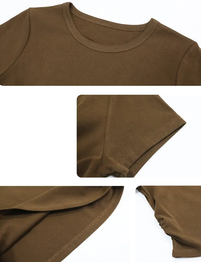 Ruched T-shirt (preorder/ 5 colours)