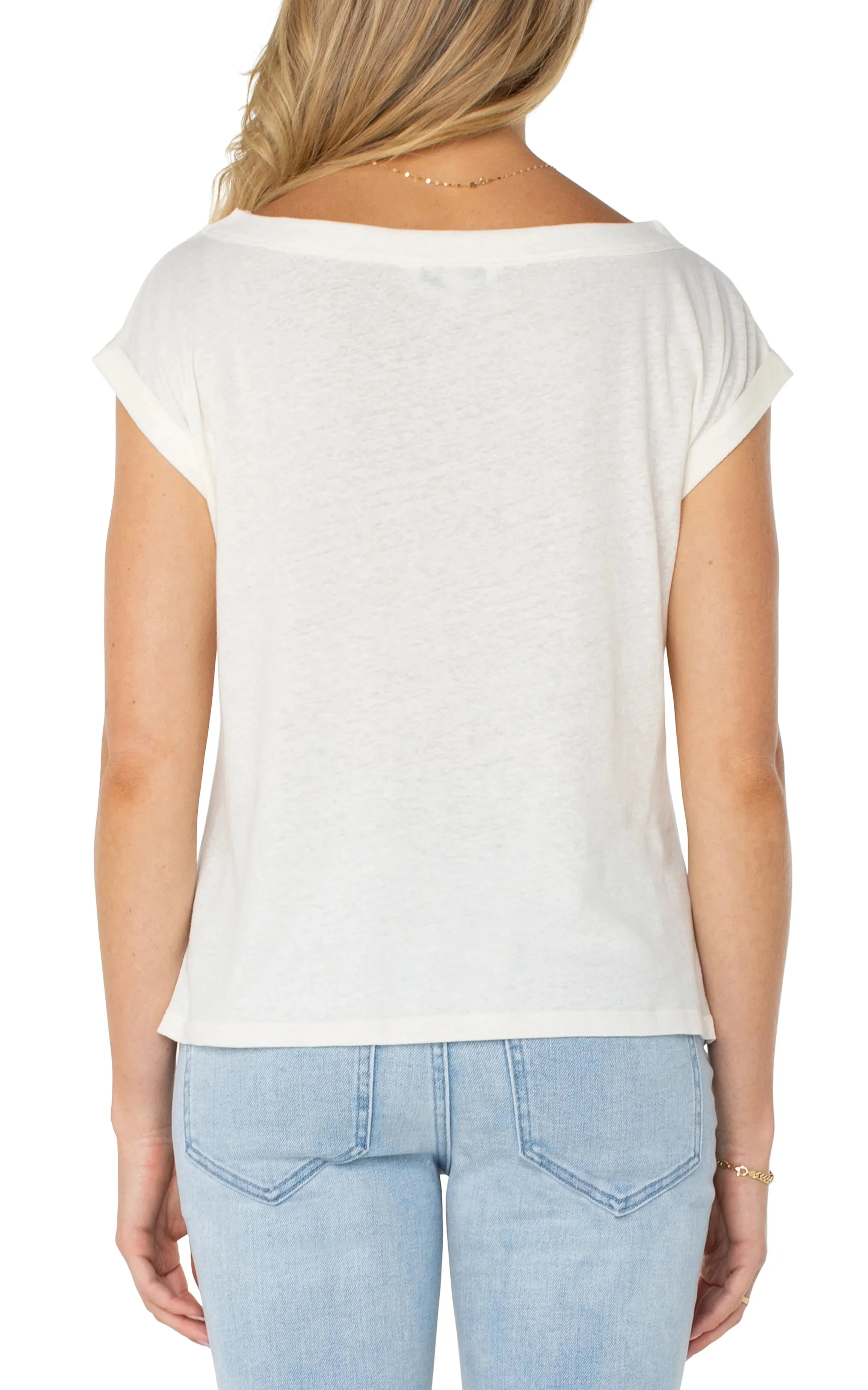 Short Sleeve Boat Neck Knot Front Knit Top