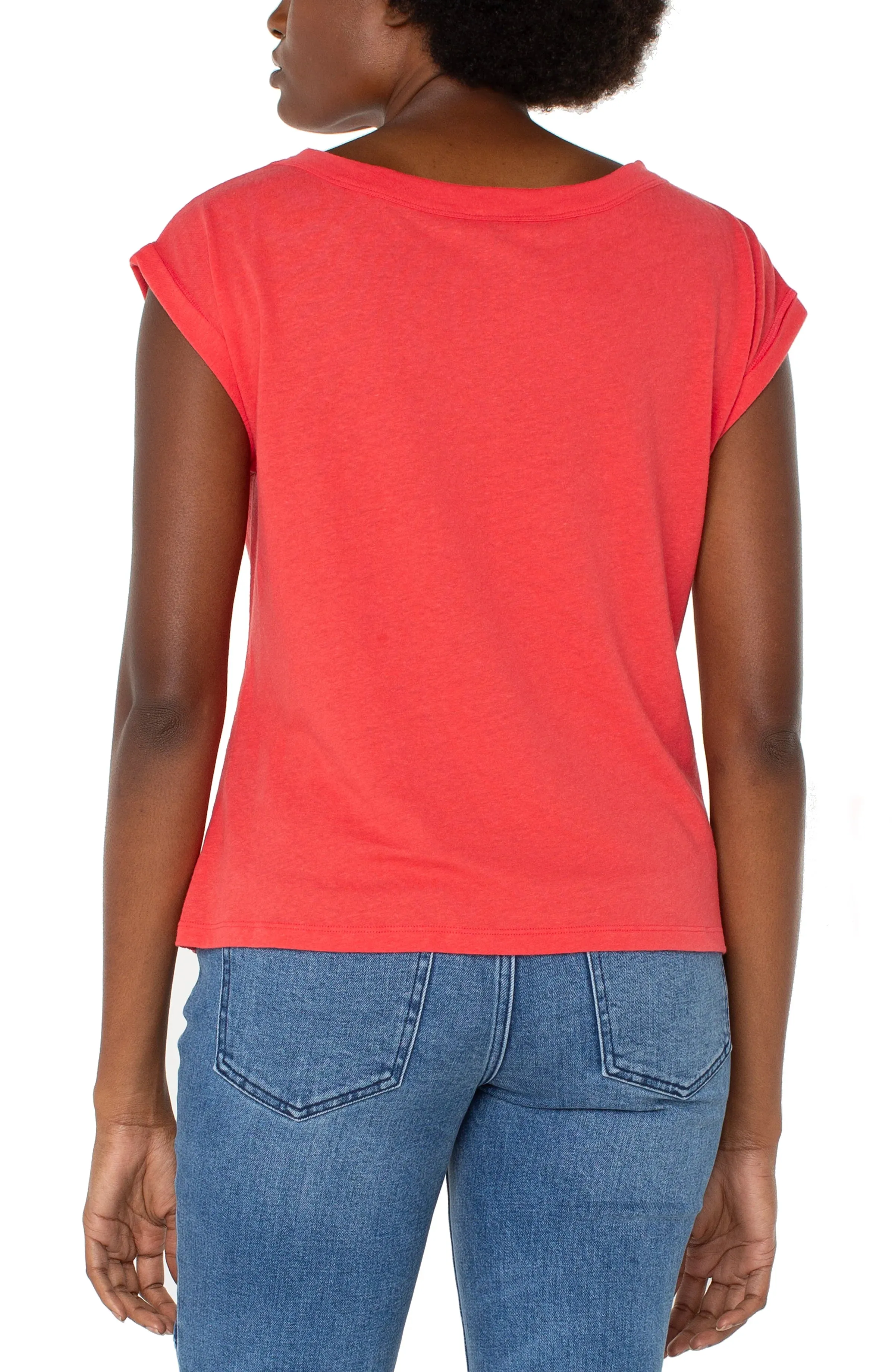 Short Sleeve Boat Neck Knot Front Knit Top