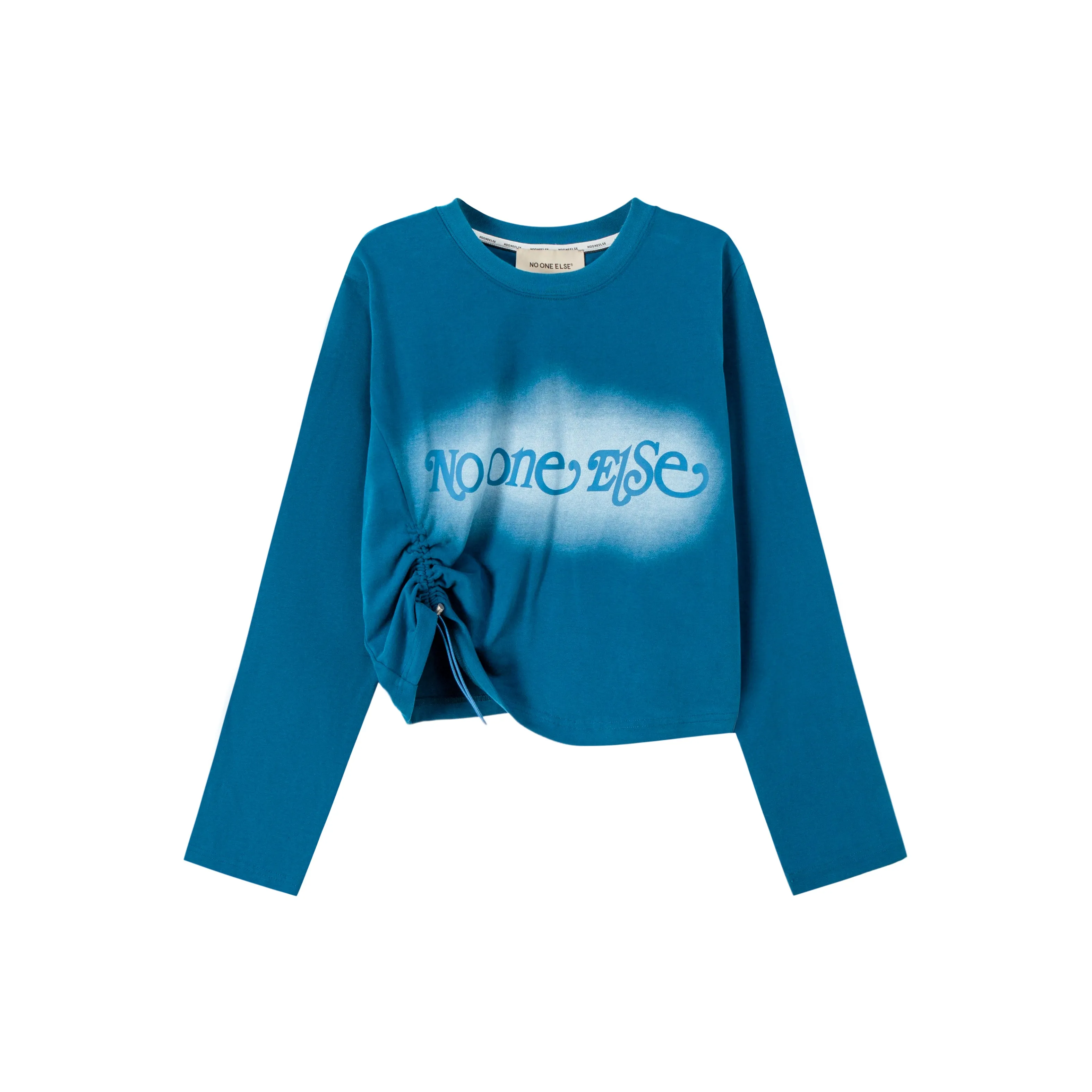 Side Ruched Round Neck T-Shirt