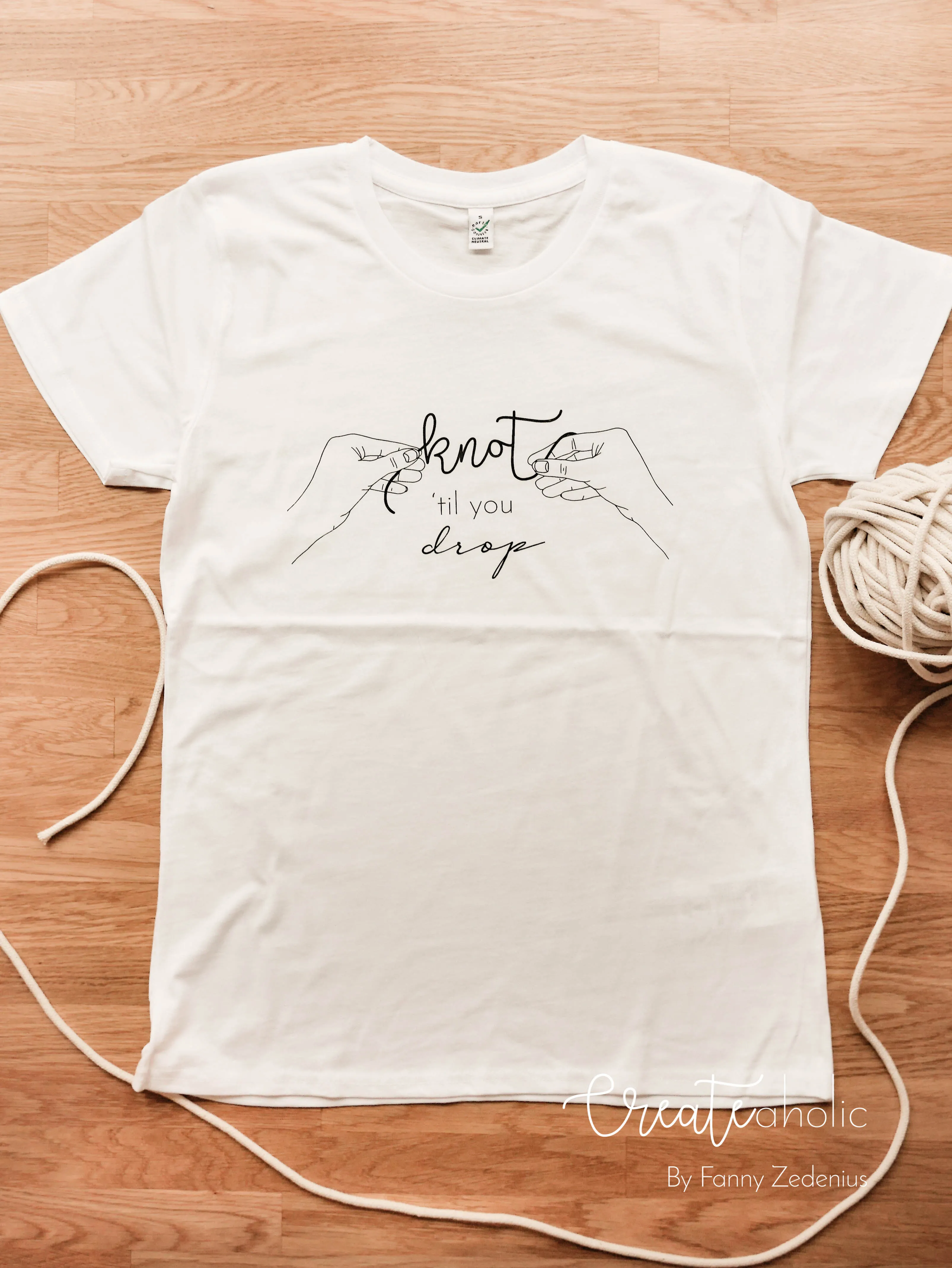 T-shirt "Knot 'til you drop" (100% organic cotton)
