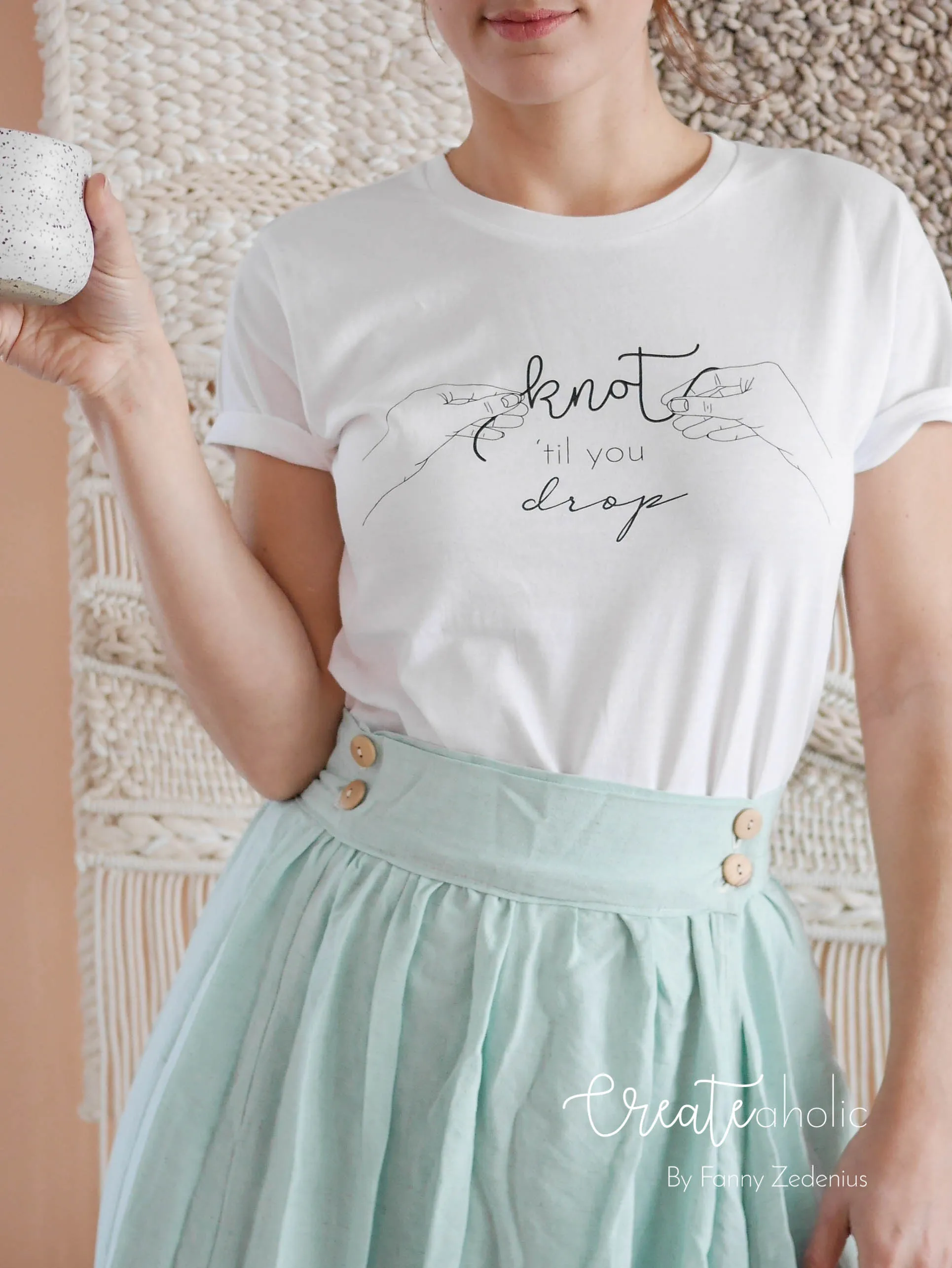 T-shirt "Knot 'til you drop" (100% organic cotton)