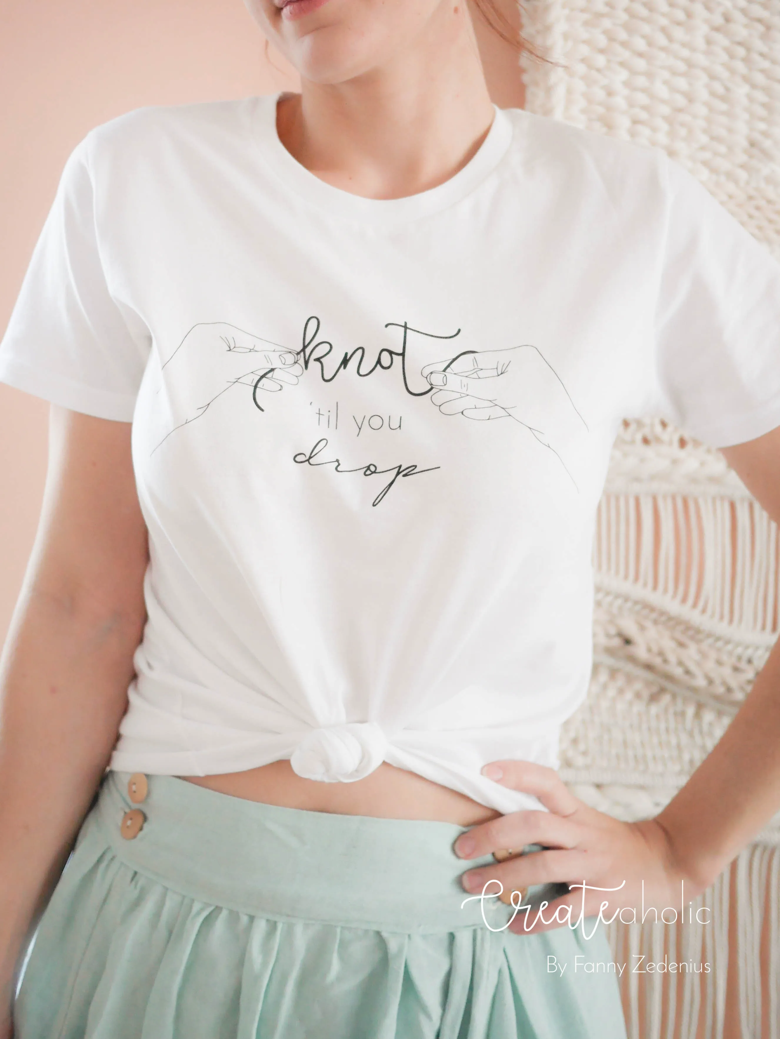 T-shirt "Knot 'til you drop" (100% organic cotton)