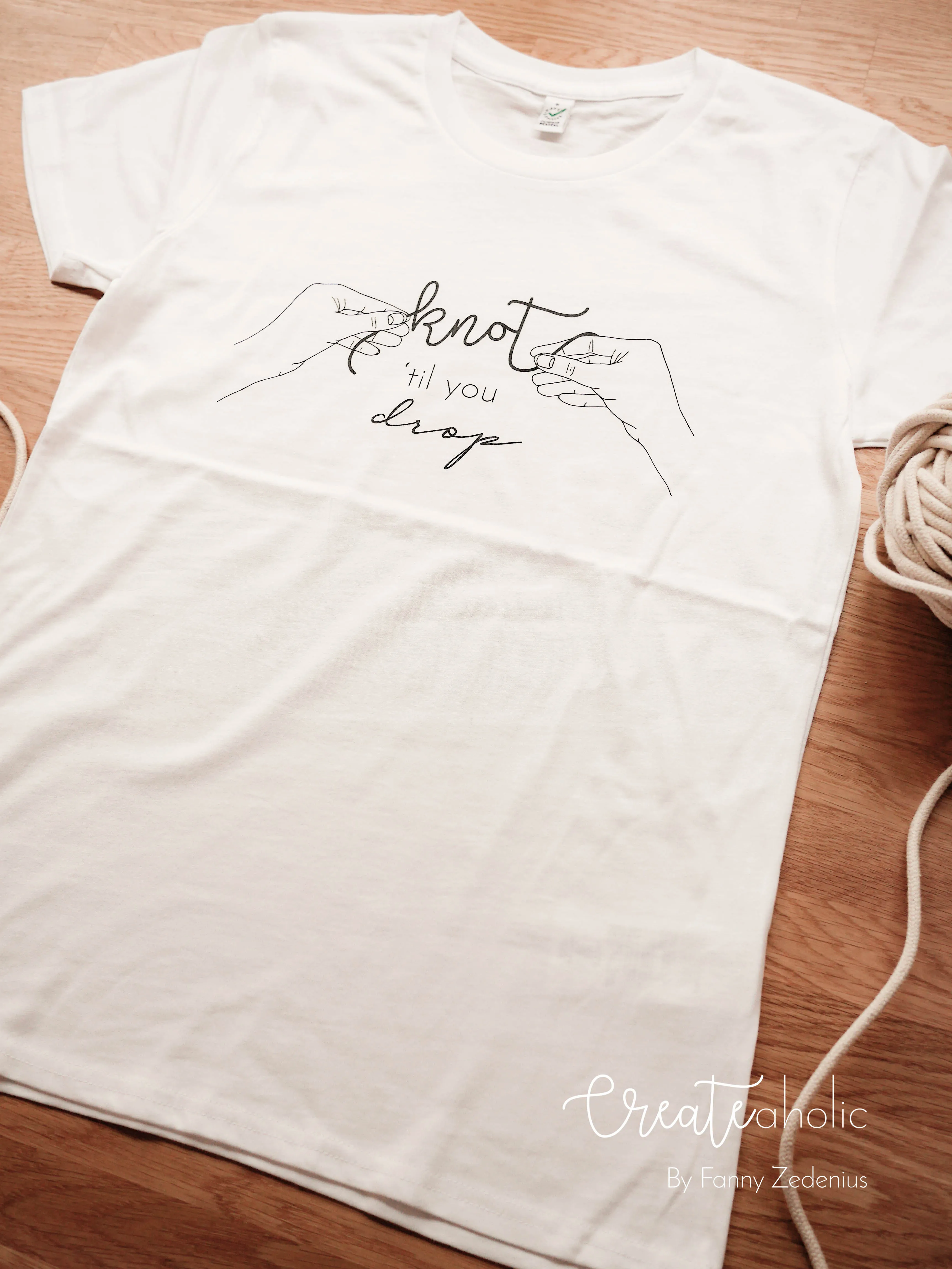 T-shirt "Knot 'til you drop" (100% organic cotton)