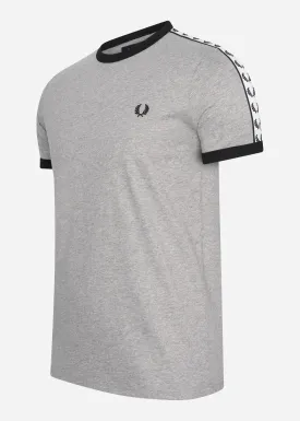 Taped ringer t-shirt - steel marl