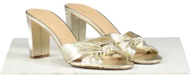 Veronica Beard Metallic Ganita Knot Front Sandal UK 8 EU 41 👠